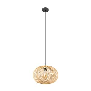 Lindby Solvira hanglamp, bamboe vlechtwerk, rond