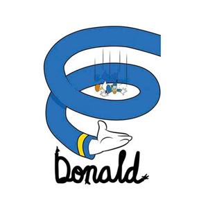 Komar Poster Donald Duck spiraal Hoogte: 50 cm