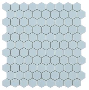 Jabo Tegelsample: By Goof hexagon mozaïek lichtblauw 30x30