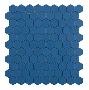 Jabo Tegelsample: By Goof hexagon mozaïek blauw 30x30