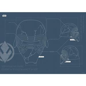 Komar Poster Star Wars EP9 Blueprint Kylo Helmet