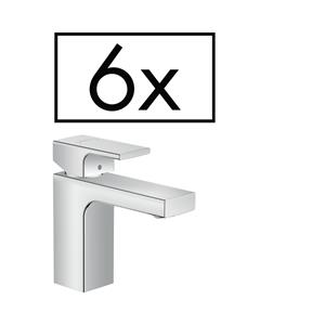 Hansgrohe Wastafelmengkraan  Vernis Shape Eengreeps 100 Zinc Met Trekwaste 6 Stuks Chroom