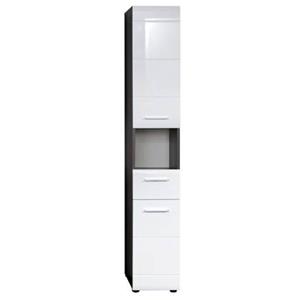 ebuy24 Badezimmer-Set Line Bad Hochschrank 2 Türen, 1 Schublade, 1 offen