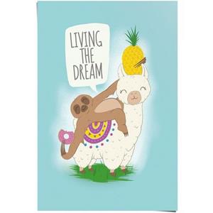Reinders! Poster Living the dream lama en luiaard