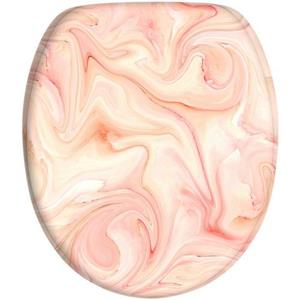 Sanilo Toiletzitting Marmor Rosa met softclosemechanisme, bxl: 37,7x 42,0 - 47,0 cm