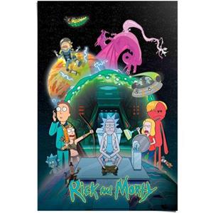 Reinders! Poster Rick and Morty - toilet adventure