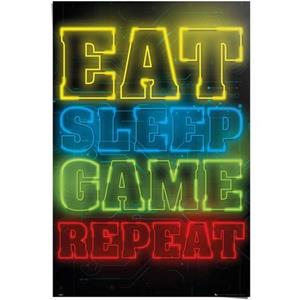 Reinders! Reinders Poster "Poster Zocken Eat sleep game repeat", Spiele, (1 St.)