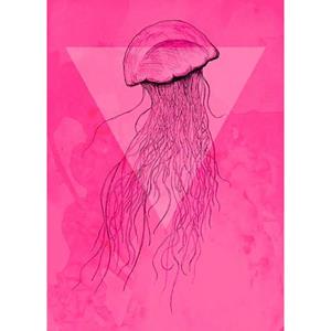Komar Poster Jellyfish pink Hoogte: 70 cm