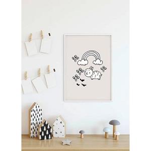 Komar Poster "Scribble Bunny", Tiere, (1 St.), Kinderzimmer, Schlafzimmer, Wohnzimmer
