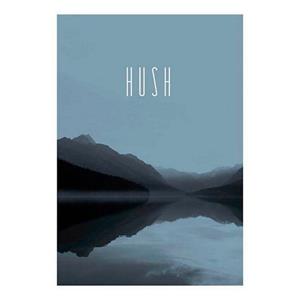 Komar Poster "Word Lake Hush Steel", Natur, Höhe: 70cm