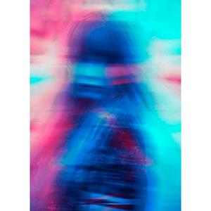 Komar Poster Neon Girl Hoogte: 50 cm