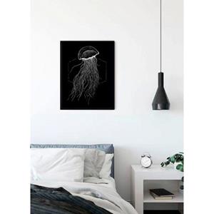 Komar Poster "Jellyfish Black", Tiere, (1 St.), Kinderzimmer, Schlafzimmer, Wohnzimmer