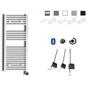 Sanicare Electrische Radiator  111.8x60 cm 730W Met Zwarte Thermostaat en Bluetooth Mat Zwart