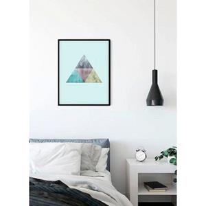 Komar Poster "Triangles Top Blue", Formen-Kunst, (1 St.), Kinderzimmer, Schlafzimmer, Wohnzimmer