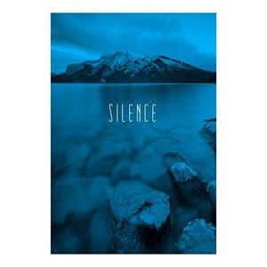 Komar Poster Word Lake Silence blue Hoogte: 70 cm