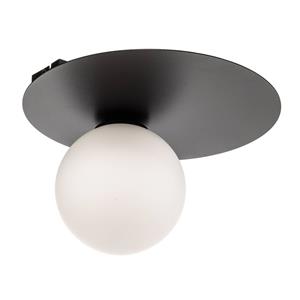 Euluna Plafondlamp Firn, rond, 1-lamp, zwart