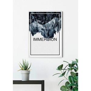 Komar Poster "Immersion Steel", Abstrakt-Sprüche & Texte, Höhe: 50cm