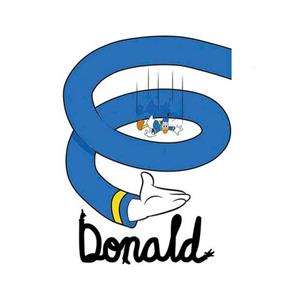Komar Poster "Donald Duck Spiral", Disney, Höhe: 50cm