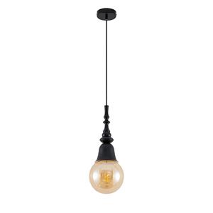 Lucande Gesja hanglamp kaploos, 2-lamps, zwart