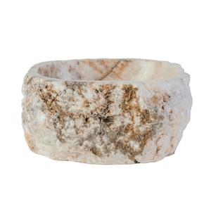 Bws Waskom  Stone Rond 30-35x30-35x15 cm Gepolijst Natuursteen Sunset Onyx