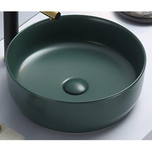 Sanilux Waskom  Victoria Color Line Rond 39 cm Inclusief Click Waste Mat Jade Groen