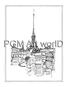 PGM Avery Tillmon - Eiffel Tower Kunstdruk 28x35cm