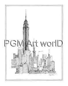 PGM Avery Tillmon - Empire State Kunstdruk 28x35cm