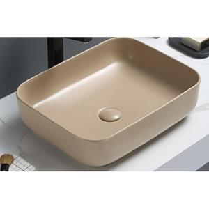 Sanilux Waskom  Minerva Color Line 50x39x13 cm Inclusief Click Waste Mat Zand Beige