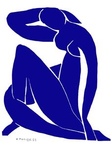 PGM Henri Matisse - Nu bleu II Kunstdruk 60x80cm