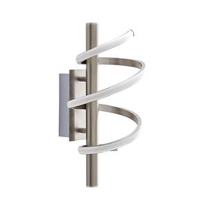 LUCANDE Milora LED-Wandleuchte, 40 cm, nickel