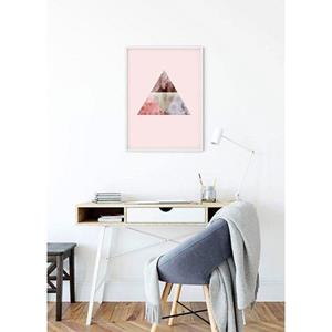 Komar Poster Triangles top Red Hoogte: 70 cm