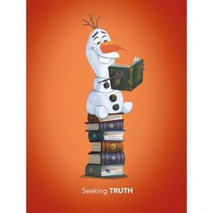Komar Poster "Frozen Olaf Reading", Disney, (1 St.), Kinderzimmer, Schlafzimmer, Wohnzimmer