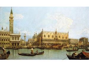 PGM Canaletto - Molo, Venedig Kunstdruk 80x60cm