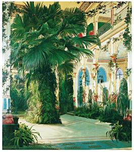 PGM Karl Blechen - Interior of a Palm House Kunstdruk 84x96cm