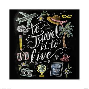 Grupo Erik Lily And Val To Trave is To Live Kunstdruk 30x30cm
