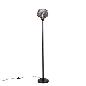 QAZQA Design vloerlamp zwart 26 cm - Sarella