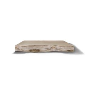 Boss & wessing Bovenblad BWS Eiken Massief Hout Met Boomschors 80 cm Olie Wit