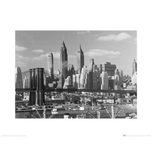 Pyramid Kunstdruk Time Life Lower Manhattan Skyline 1948 40x50cm