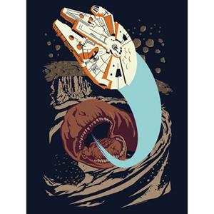 Komar Poster Star Wars Classic Vector Asteroid Worm