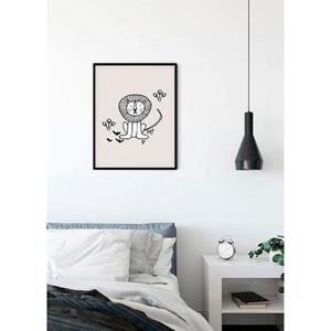 Komar Poster "Scribble Lion", Tiere, (1 St.), Kinderzimmer, Schlafzimmer, Wohnzimmer