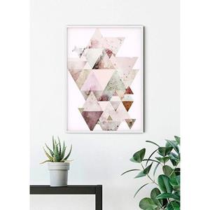 Komar Poster "Triangles Red", Formen-Kunst, Höhe: 40cm