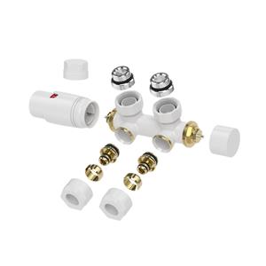 Mueller Nova thermostatisch onderblok set haaks glans wit