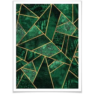 Wall-Art Poster Groene smaragd (1 stuk)