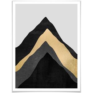 Wall-Art Poster Vier bergen (1 stuk)