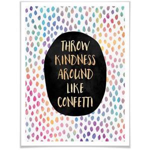 Wall-Art Poster Kindness confetti (1 stuk)