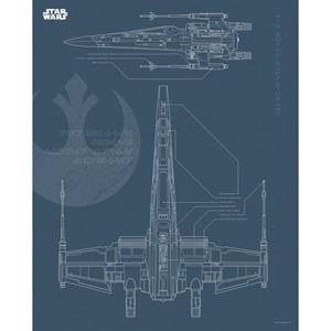 Komar Poster Star Wars Blueprint X-Wing