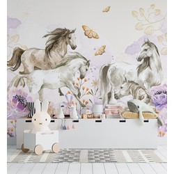 Walloha Paarden pracht - Kinderbehang - 292,2 cm x 280 cm - 