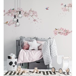 Walloha Japanse kersenbloesem - Kinderbehang - 292,2 cm x 280 cm - 