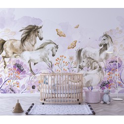 Walloha Paarden pracht - Kinderbehang - 389,6 cm x 280 cm - 