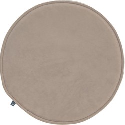 kavehome Kave Home - Rimca Sitzkissen, rund, Samt, taupe, ø 35 cm - Beige